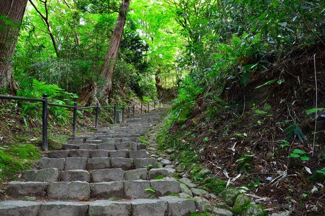 国上山　山道